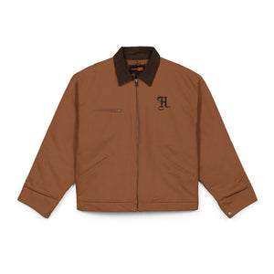 Duck Cloth Work Jacket — Carhartt-Style Brown Chore Coat